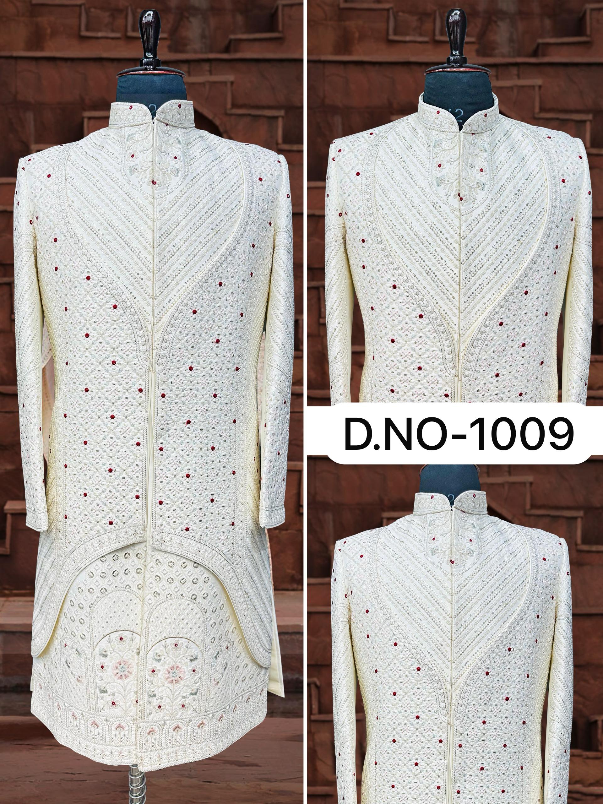 Embroidered Men's Wedding Sherwani Fabrics
