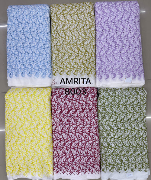 Premium Pure Cotton Chikankari Eyelet Fabric